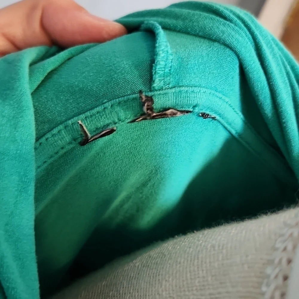 Victoria's Secret Moda International green slouchy quarter zip hoodie